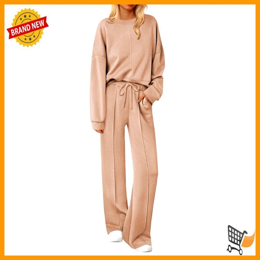 Cozy Lounge Set Long Sleeve Pajama Two Piece Oversize Chic Sleepwear with